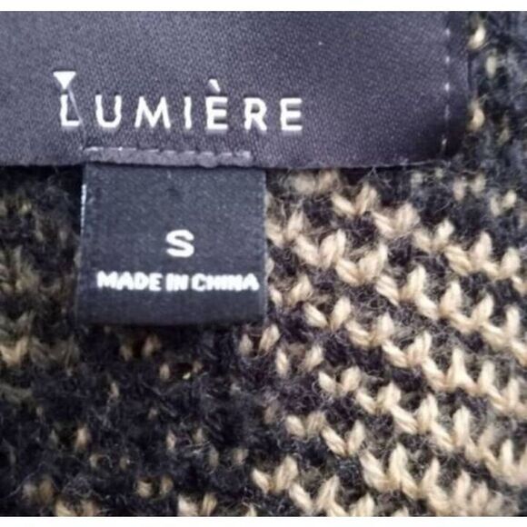 LUMIERE GREEN CAMO ZIP FRONT SWEATER SZ.S EUC. - Picture 5 of 7